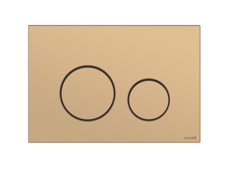 Кнопка смыва Cersanit TWINS 63524 золотая матовая 