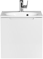 Тумба с раковиной дверцей и полкой, левосторонняя BelBagno ETNA-500-1A-SO-BL-P-L Bianco Lucido