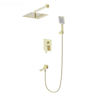 Душевая система встраиваемая WONZON & WOGHAND, Брашированное золото (WW-88087068-BG)