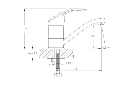 Смеситель для раковины HAIBA HB4521-K 