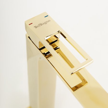 Смеситель для раковины BelBagno Luce LUC-LMC-ORO-W0 Золото 