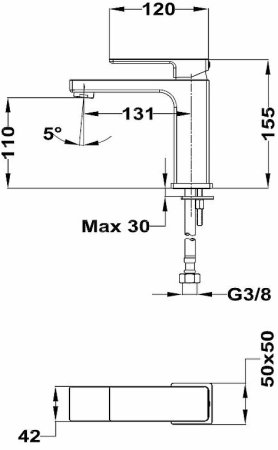 Смеситель для раковины Teka Soller 853461250 Хром 