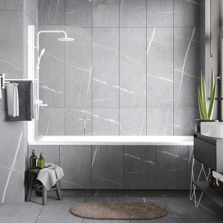 Шторка на ванну WasserKRAFT Leine 35P01-80WHITE 80х140 см 