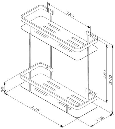 Полка корзина AM.PM Sense L A7453200 Хром 