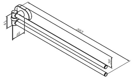 Держатель для полотенец AM.PM Sense A7432600 поворотный Хром 