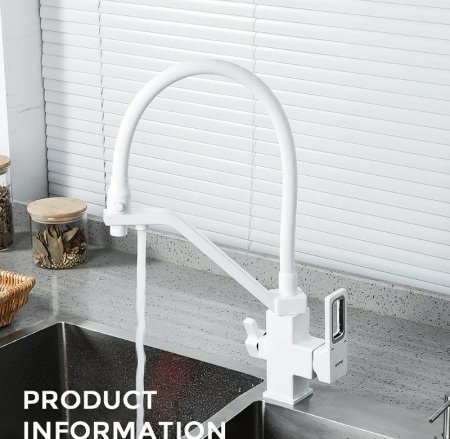 Смеситель для кухни Gappo G17-8 G4317-8 Белый 