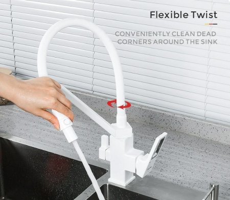 Смеситель для кухни Gappo G17-8 G4317-8 Белый 