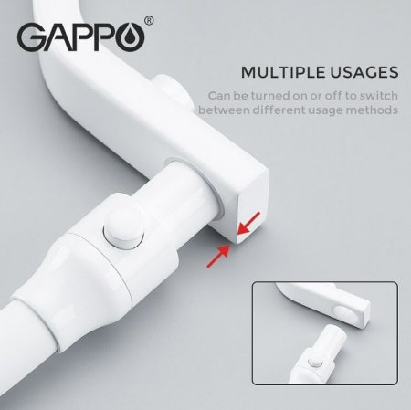 Смеситель для кухни Gappo G17-8 G4317-8 Белый 