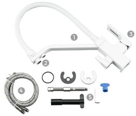 Смеситель для кухни Gappo G17-8 G4317-8 Белый 