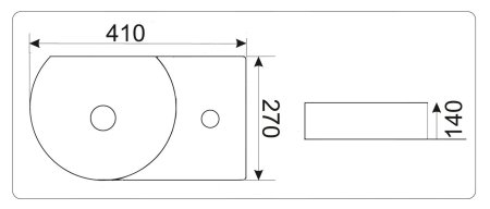 Раковина CeramaLux 9273L подвесная 