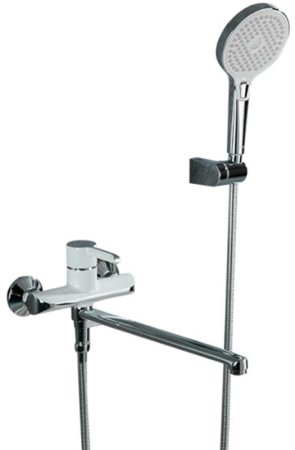 Смеситель для ванны Gappo G03-8 G2203-8 универсальный Белый Хром 