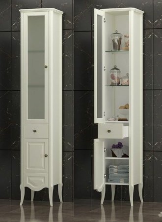 Шкаф пенал Opadiris Брунелла 38 L 00-00004351 Слоновая кость 