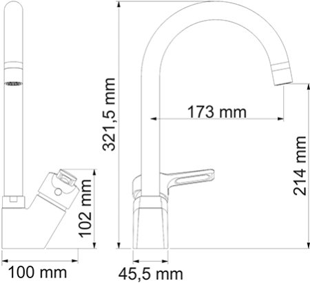 Смеситель для кухонной мойки WasserKRAFT Ruhr 24407 