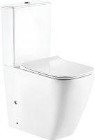 Унитаз компакт CeramaLux 1288A с бачком и сиденьем Микролифт Унитаз компакт CeramaLux 1288A с бачком и сиденьем Микролифт