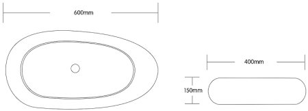Раковина-чаша Ceruttispa 60 CR7041B СТ9584 Белая 