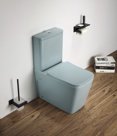 Унитаз компакт CeramaLux 2170AXMLG Зеленый матовый с бачком и сиденьем Микролифт 