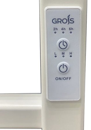 Электрический полотенцесушитель Grois Zigzag GR-103 50/80 П8 9016 R диммер справа Белый матовый 