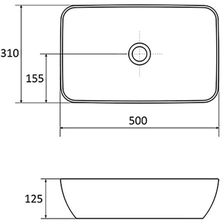 Раковина-чаша Ravak Uni Slim 50 XJX01150001 Белая 