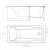 Акриловая ванна TIMO  HELLA 1700*750*630 (HELLA1775) 