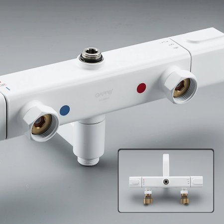 Душевая система Gappo G91 G2491-8 с термостатом Белая 