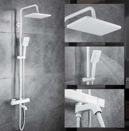 Душевая система Gappo G91 G2491-8 с термостатом Белая 