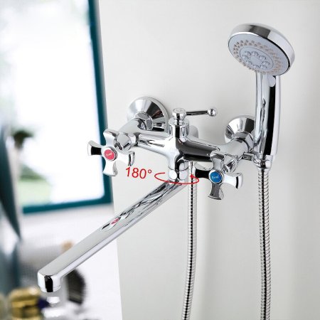 Смеситель для ванны Frap H93 F2293 универсальный Хром 