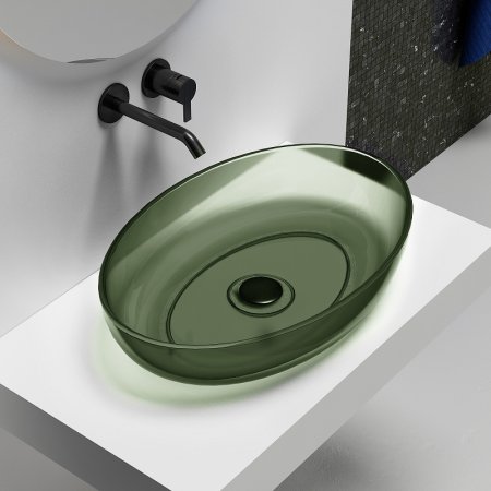 Раковина-чаша Abber Kristall 60 AT2801Vesuvian Оливковая 