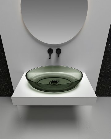 Раковина-чаша Abber Kristall 60 AT2801Vesuvian Оливковая 