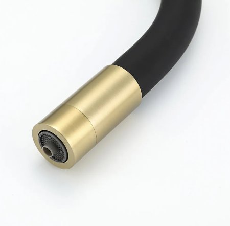 Смеситель для кухни Frap H69 F4396-3 Сатин золотой Черный 