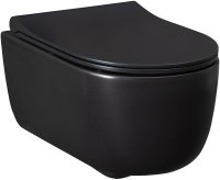 Унитаз Allen Brau Priority 4.31002.31 подвесной Черный матовый без сиденья Унитаз Allen Brau Priority 4.31002.31 подвесной Черный матовый без сиденья