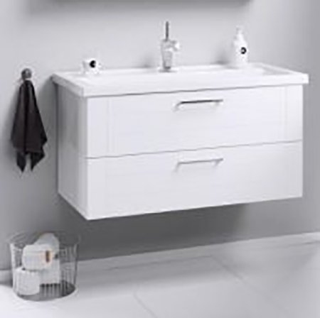 Тумба под раковину Aqwella Манчестер 80 MAN01082 подвесная Белый глянец 