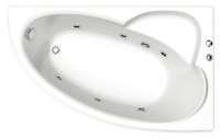 Акриловая ванна Bas Сагра 160x100 см R с гидромассажем