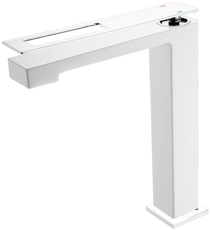 Смеситель для раковины Boheme Q 142-WCR Белый Хром 