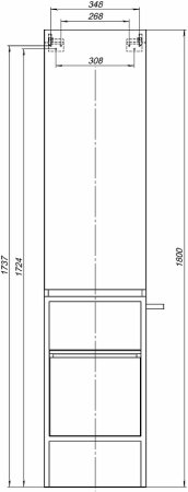 Шкаф пенал Allen Brau Priority 40 R 1.31005.WM Белый матовый 