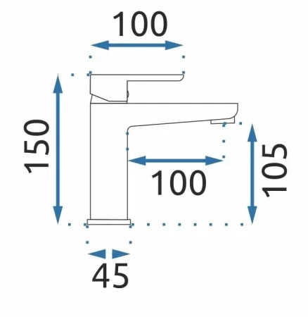 Смеситель для раковины без донного клапана Rea Orix REA-B7777 