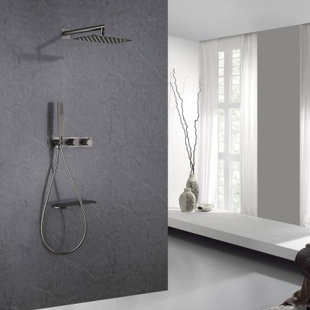 Душевая система Abber Rund AF8750NG с термостатом Никель 