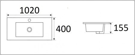 Умывальник CeramaLux 9393-100 