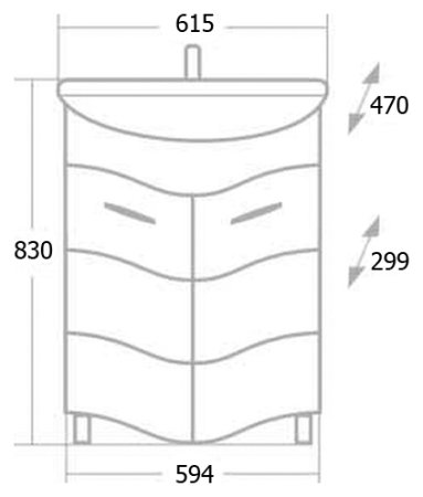 Тумба с раковиной Onika Лайн 60.11 