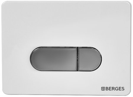 Клавиша смыва Berges Novum D7 040037 Хром Белая 
