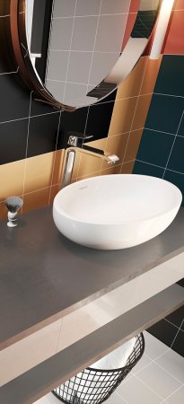 Раковина-чаша Sanita Luxe Ringo Cut 53 RNGSLWB01C Белая 