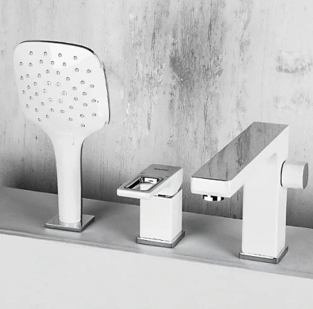 Смеситель на борт ванны Gappo G17-8 G1117-8 Белый Хром 