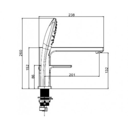 Смеситель на борт ванны Gappo G17-8 G1117-8 Белый Хром 