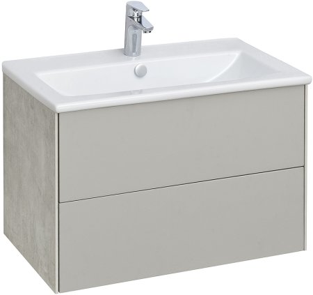 Тумба под раковину Aquaton Сохо 75 1A258101AJ9A0 подвесная Слэйт Галька серая 