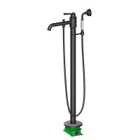 Смеситель Timo Arisa 5300/03Y-CR напольный, для ванны с душем, с внутренней частью, черный