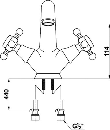Смеситель Timo Nelson 1911F silver для раковины 