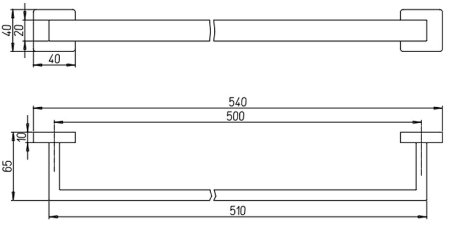 Полотенцедержатель Paini Dax-R 54 84CR002 Хром 