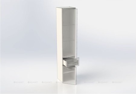 Шкаф-пенал для ванной Aquanet Ирвин 35 L белый 