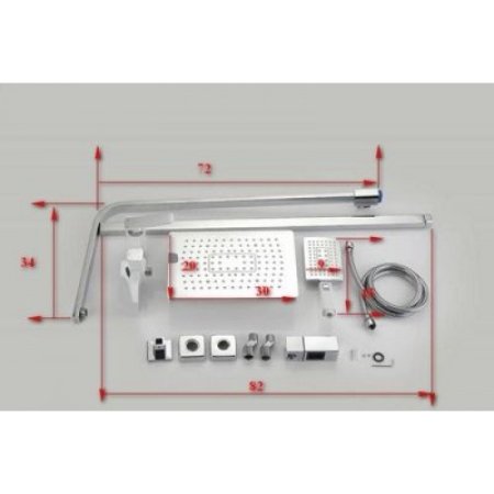 Душевая система Faop A2403-8 хром / белая 