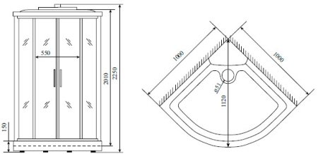 Душевая кабина Timo Comfort T-8801 Clean Glass 