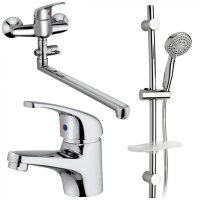 Комплект смесителей Paini Creta 42CRKIT3_119 Хром Комплект смесителей Paini Creta 42CRKIT3_119 Хром